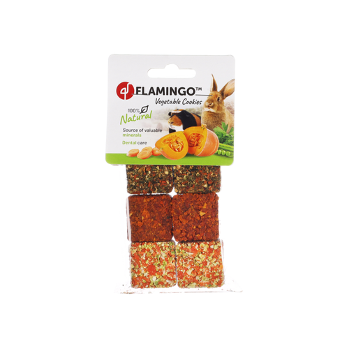 FRIANDISES POUR RONGEURS FLAMINGO® - BISCUITS AUX LEGUMES - 100G
