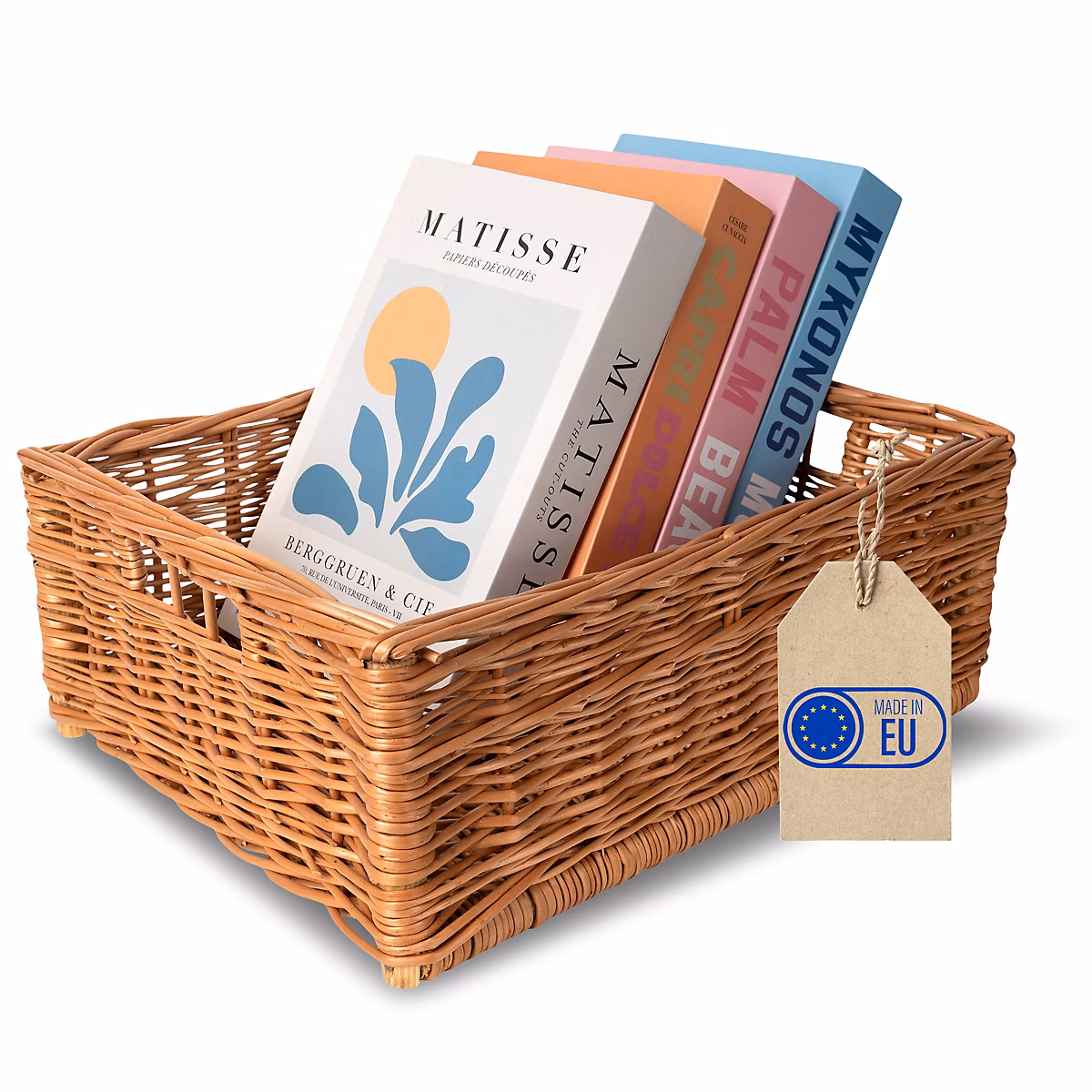 Creative Home Panier De Rangement En Osier 40 × 30 × 16 cm – Petit Panier Tressé Rectangulaire Pour Salle De Bain Cuisine Maison