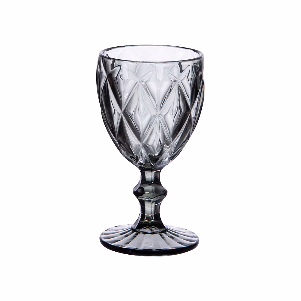 Boite de 6 verres à pied Diamond 25 cl gris – Réf. VBDWPFLKL1935681098