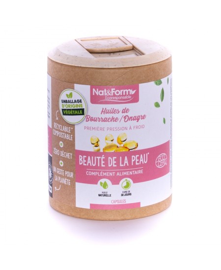 Nat & Form - Huile de Bourrache et Onagre Bio 90 capsules