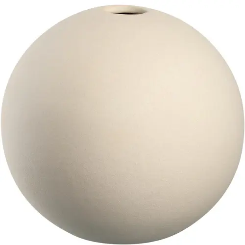 Bien pratique à l’extérieur：Vase boule soliflore en céramique beige Leonardo Bolla - Ø 12 x H 11 cm