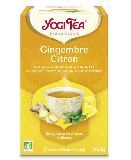 Yogi Tea Infusion Gingembre Citron bio 17 unités