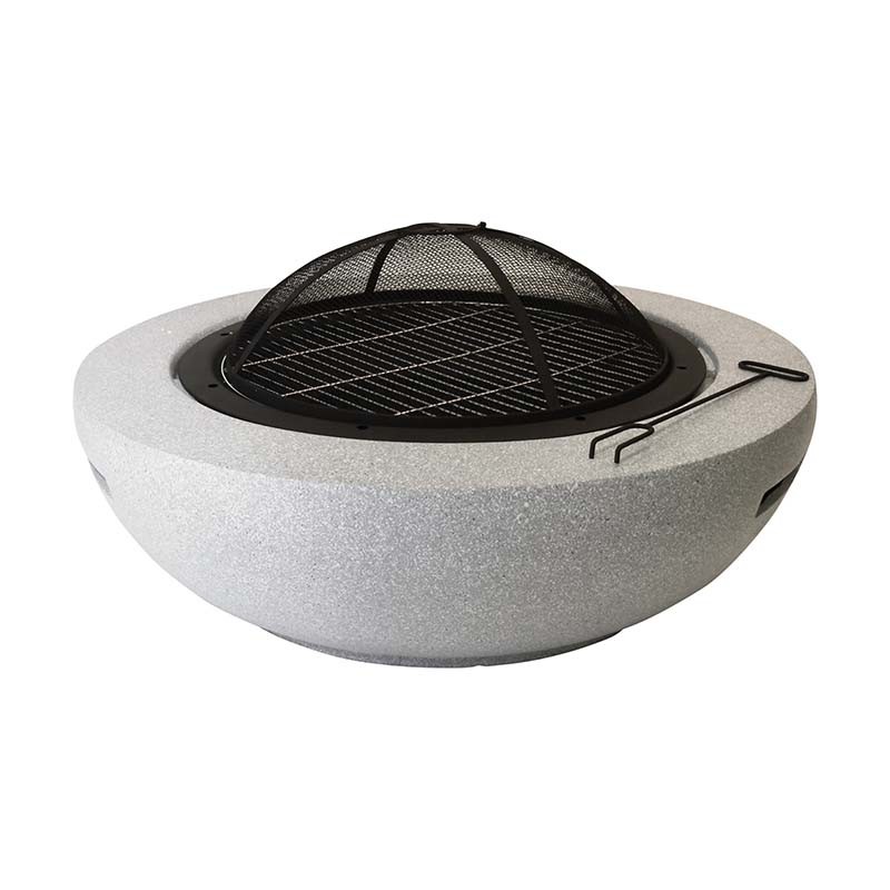 Brasero céramique 2 en 1 - Foyer et barbecue 90x90 cm