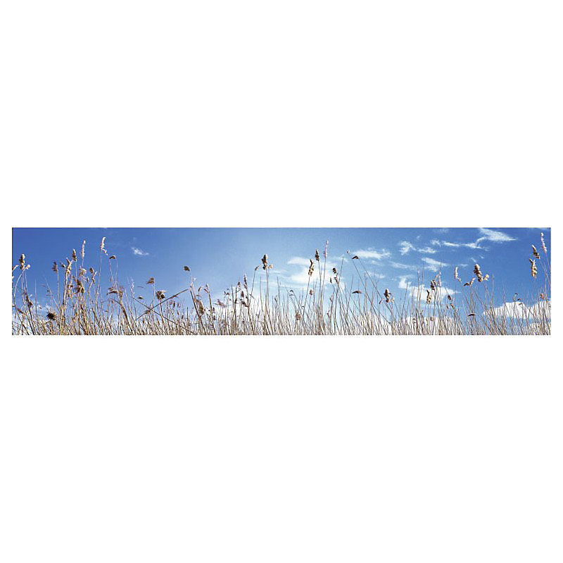 Brise vue imprimé paysage FIN D'ÉTÉ – H.1 x L.5 m, 100% occultant, Made in France par Scenolia + kit de fixation offert