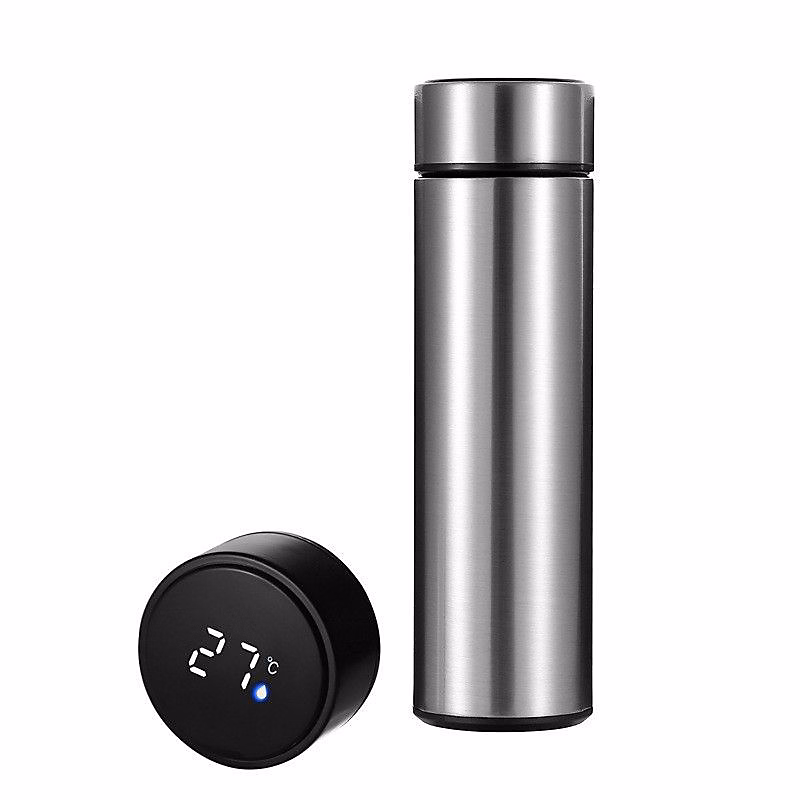Arts de la table – Bouteille isotherme en acier inoxydable 500ml avec affichage de la température Herzberg HG04234