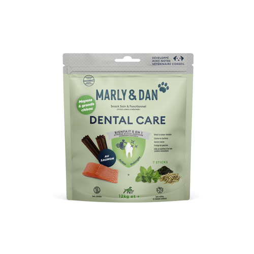 STICKS DENTAIRES POUR MOYENS ET GRANDS CHIENS MARLY & DAN® - X7/140G