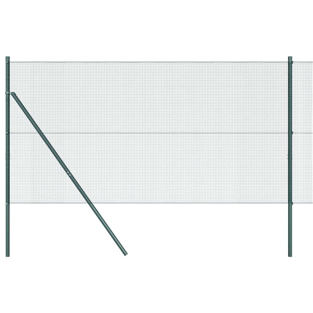 vidaXL Clôture en fils soudés pour fixation au sol 10 x 1,4 m Vert
