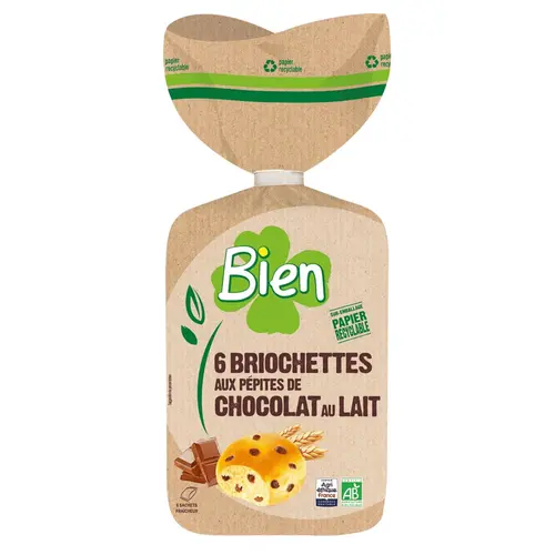 Pour la vie au jardin:Briochette pépites de chocolat Bien - 240 g