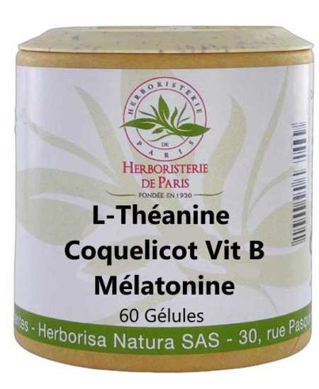 L-théanine Coquelicot Mélatonine - 60 Gélules