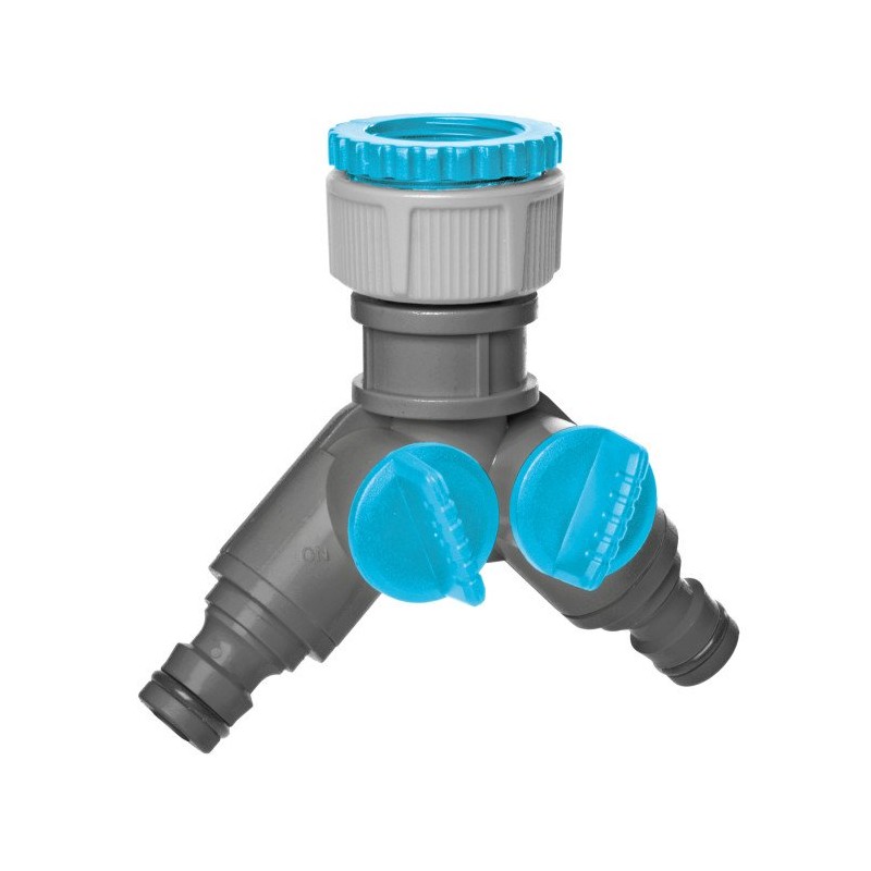Distributeur double vanne IDEAL - raccord 2 sorties G3/4" et G1"