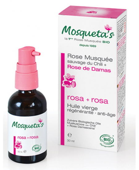 Mosqueta's - Huile de rose musquée + HE de Rose de Damas Bio - 30 ml