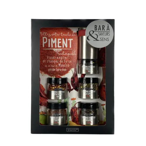 Solution nature：Coffret bar à piment Savor et Sens - 5 x 12 g