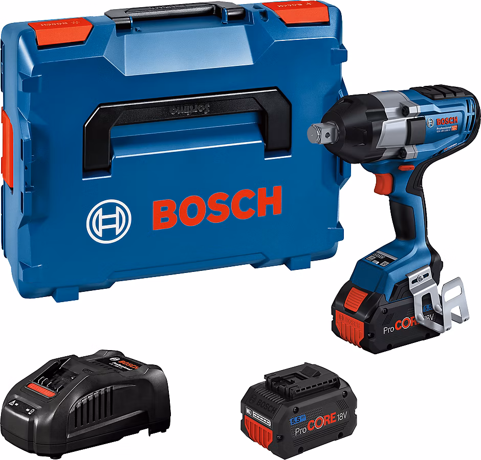 Boulonneuse 18V GDS 18V-1050 H Professional + 2 batteries ProCore 5 – 5 Ah + chargeur + L-BOXX, BOSCH, 06019J8503