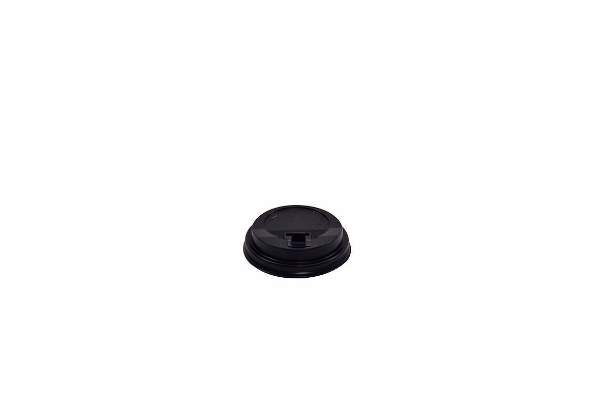 Couvercle en PS noir pour gobelet 90 ml – 1000 unités, Betik