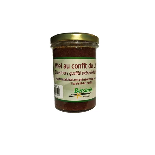 Extérieur malin：Miel au confit de litchis bio Betsimis - 250 g
