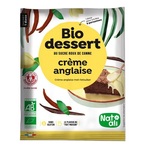 Pour donner du style à l’extérieur：Préparation pour crème anglaise bio 60g