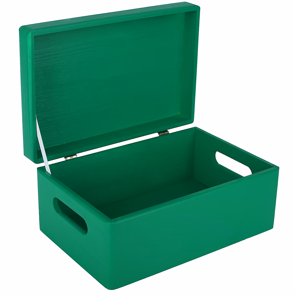 Creative Deco Boite de Rangement en Bois Vert 30 × 20 × 14 cm (+/ – 1cm), Couvercle et Poignées, Boîte Souvenirs, Boîte à Jouets
