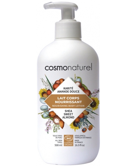 Cosmo Naturel - Lait Corps Nourrissant Bio Karité Amande douce 500 ml
