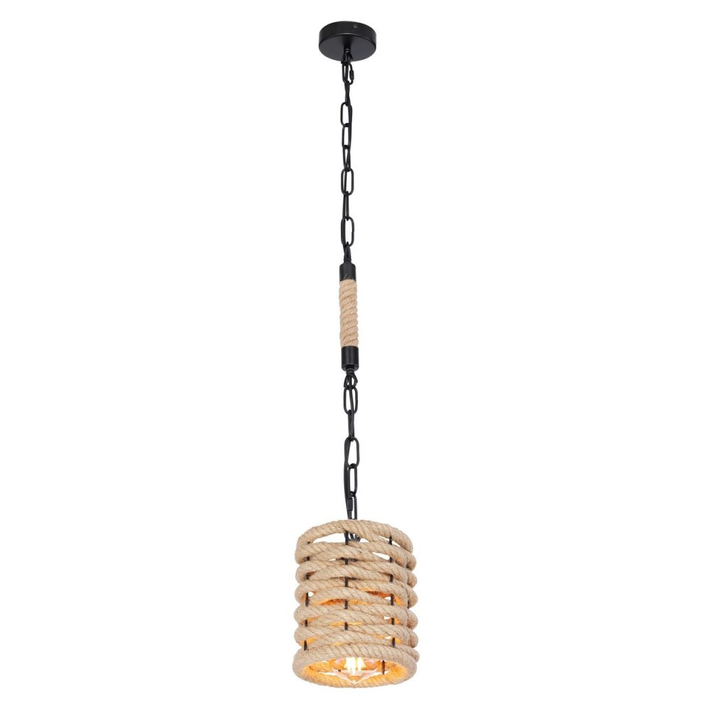 Globo Halia Suspension Plafonnier Noir Mat 1x E27