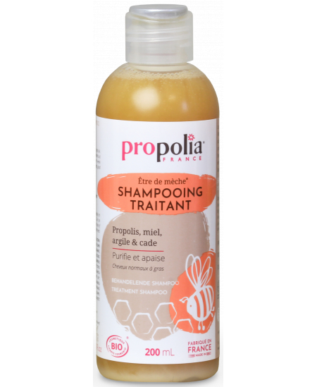 Propolia - Shampooing Traitant Bio Propolis Miel Argile et Cade - 200 ml