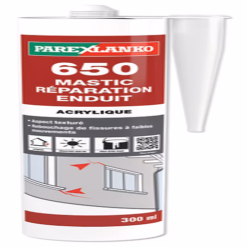 Mastic 650 réparation enduit – cartouche de 300 ml, pierre L650PIERRE300