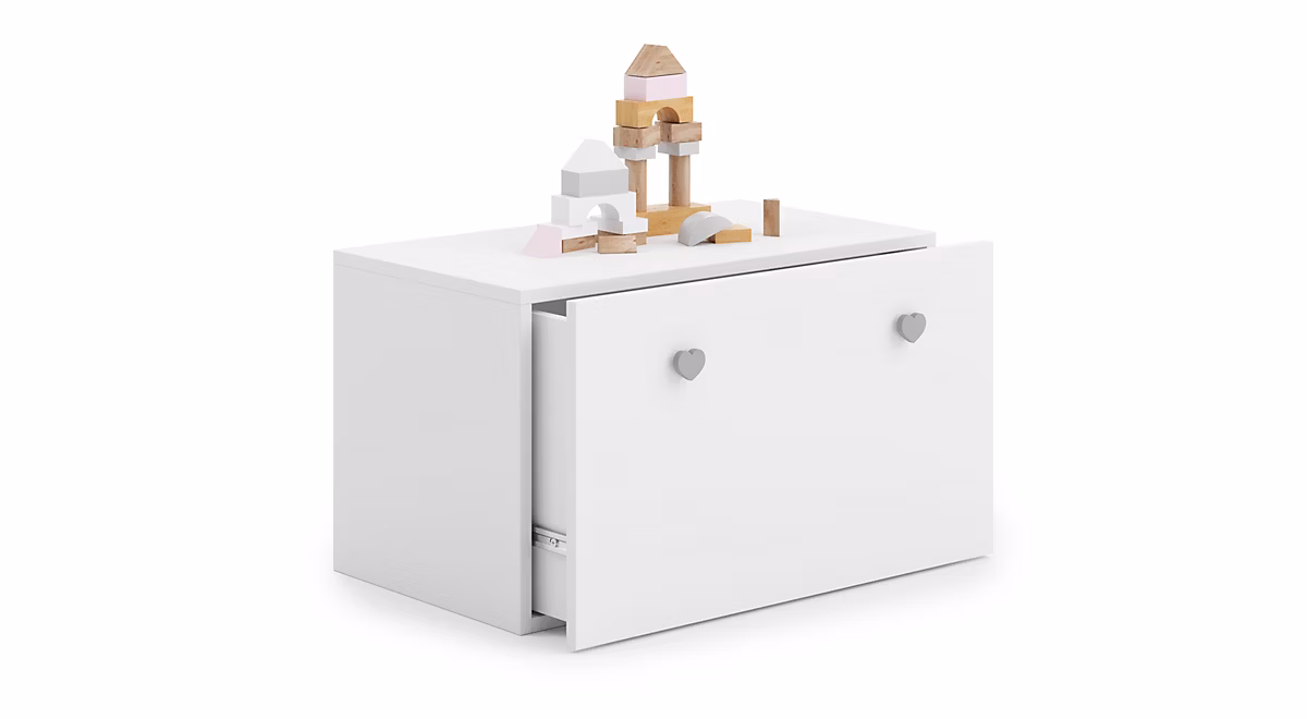 Coffre à jouets Inga – poignée grise
