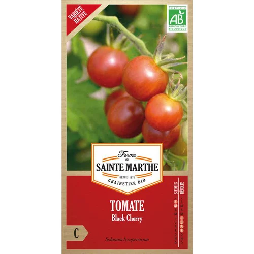 Loisirs jardin：Graines de tomate black cherry bio Ferme de Sainte Marthe - graines à semer