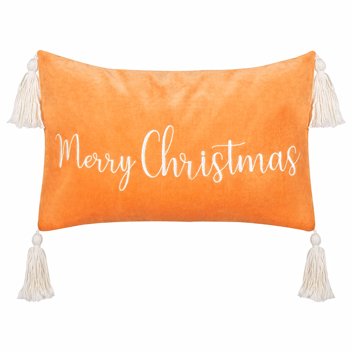 Coussin LITHOPS 30 × 50 cm Velours Orange Motif de Noël