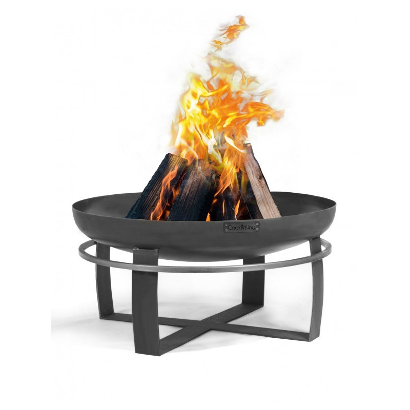 Brasero de jardin Viking 60 cm en acier épais pour feu et barbecue