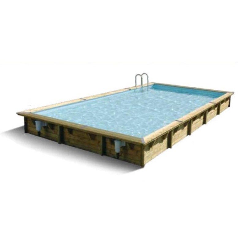 Piscine bois Linéa 500x800 - H140cm - Kit complet Ubbink