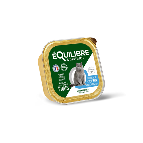 TERRINE CHAT - ÉQUILIBRE & INSTINCT® SENIOR 9+ - POISSON - 85G