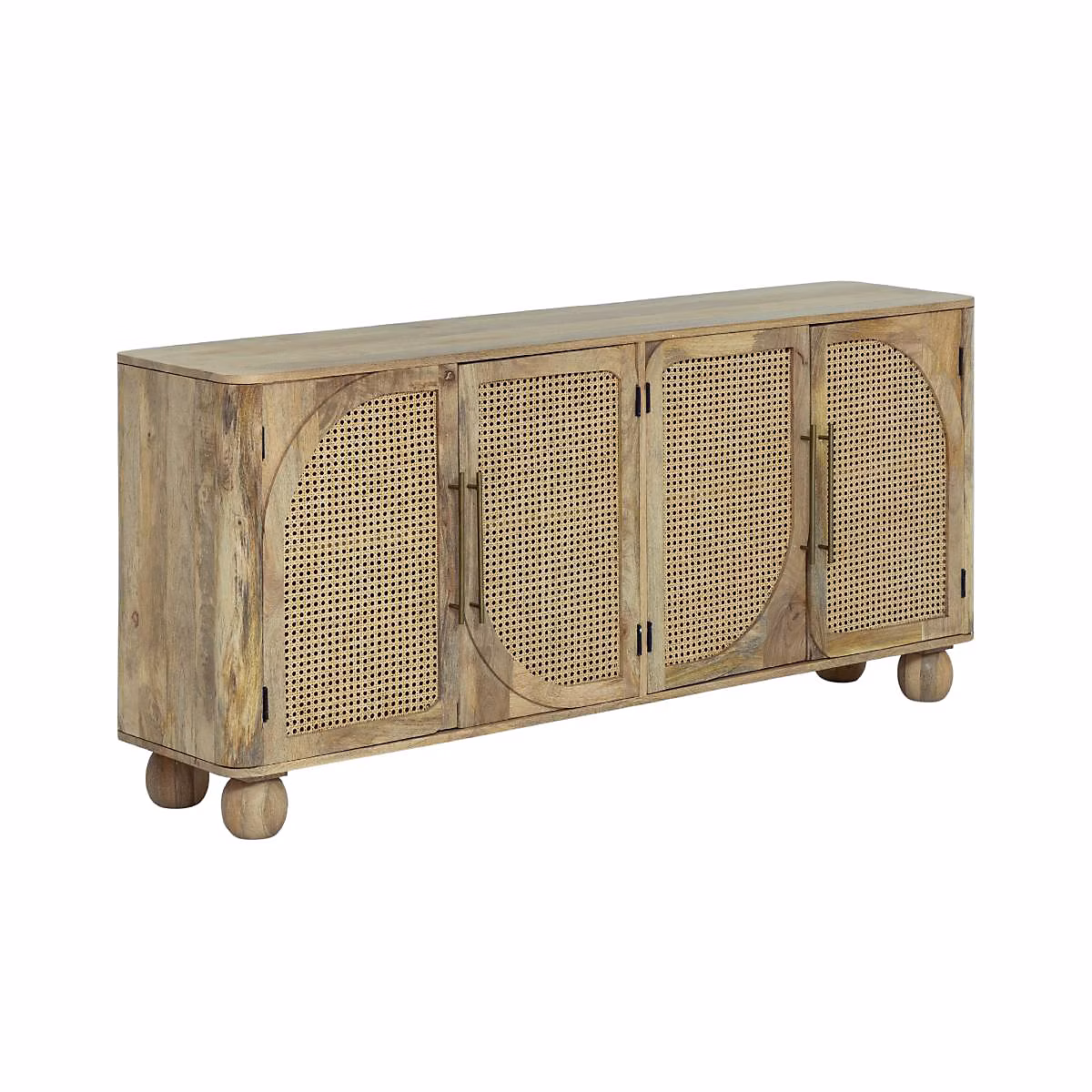 Buffet en bois de manguier et cannage Thora – Réf. VOZIBIRHW3351348133