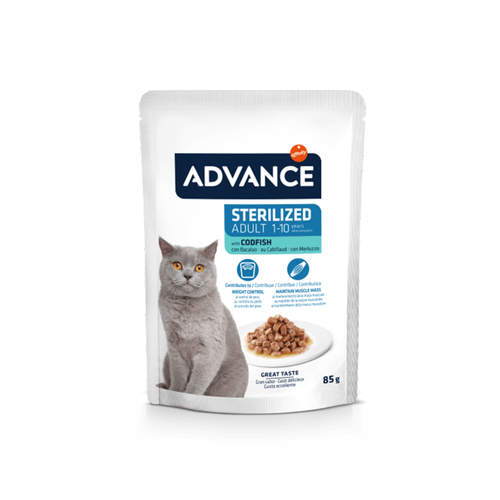 ALIMENT HUMIDE CHAT ADULT STERILIZED ADVANCE® CABILLAUD - 85G