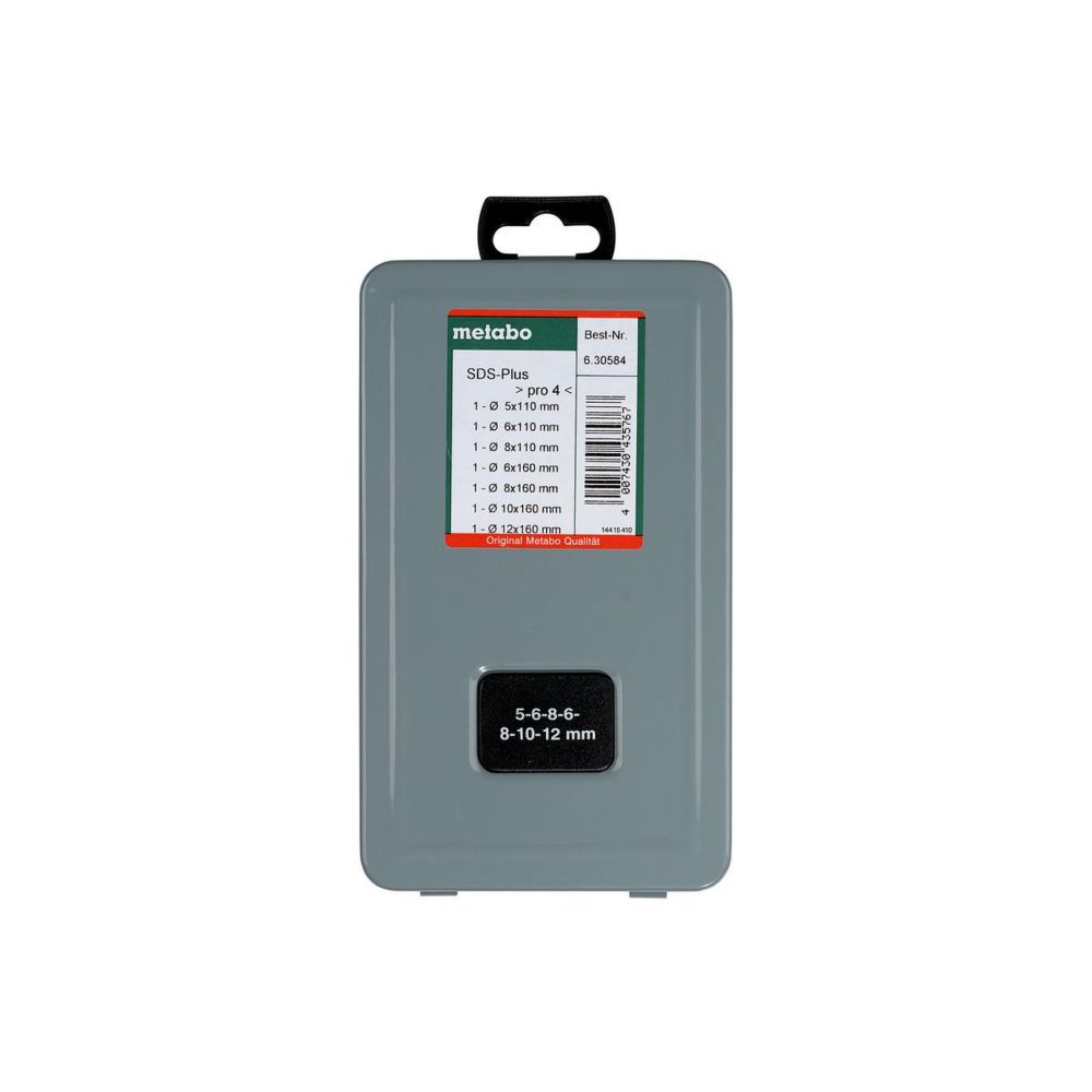 METABO SAS Assortiment de forets SDS (7 forets)coffret métallique pour marteau