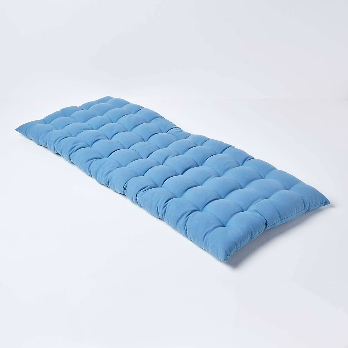 Coussin pour banc de jardin 2 places – bleu foncé, HOMESCAPES