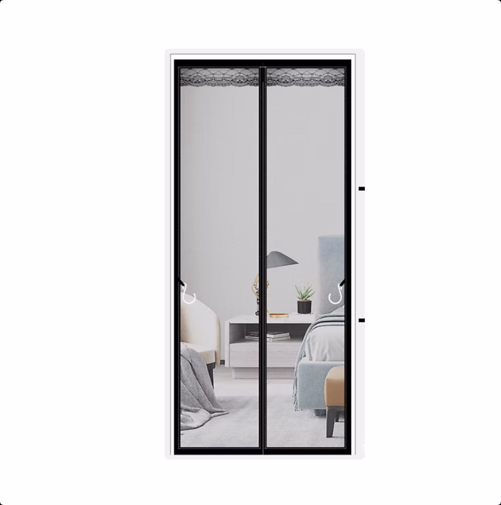 CODEKEY 120 × 220cm Moustiquaire Magnétique pour Porte – Rideau Magnétique à Mailles Ultrafines Avec Fermeture Automatique, Adapté