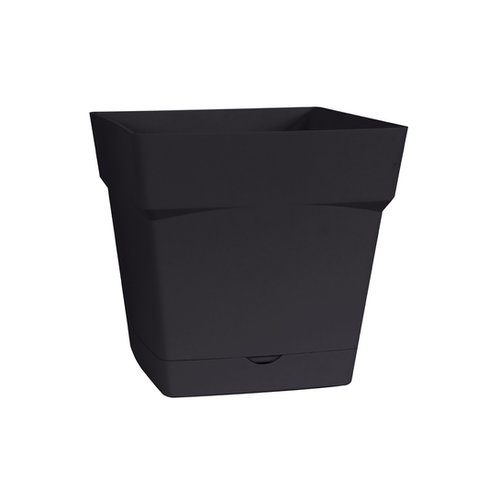 POT CARRÉ À RÉSERVOIR D'EAU 17,4CM ANTHRACITE EDA® TOSCANE