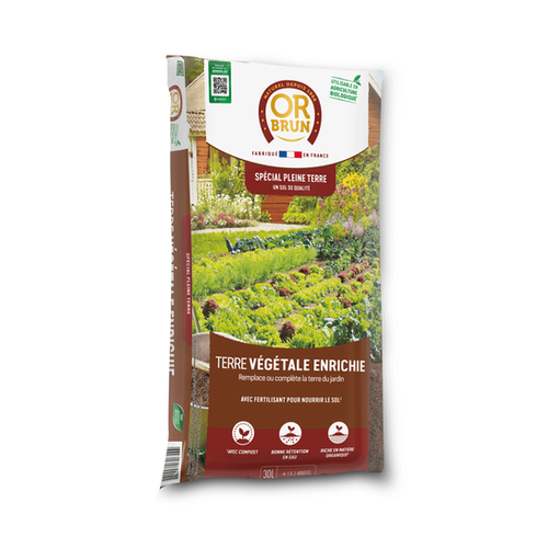 TERRE VÉGÉTALE ENRICHIE OR BRUN® - 30L