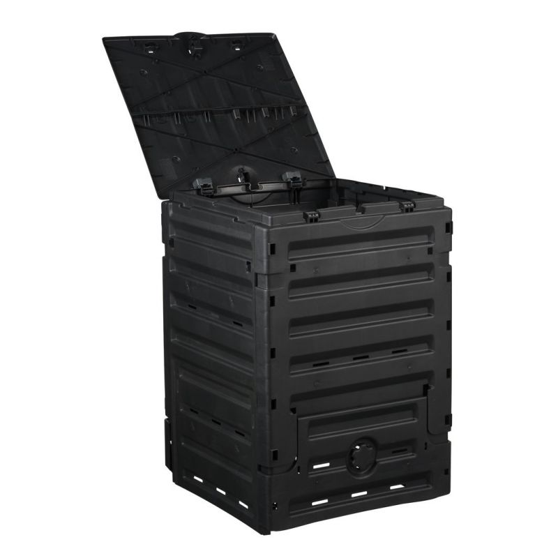 Thermocomposteur en polypropylène noir 300 litres