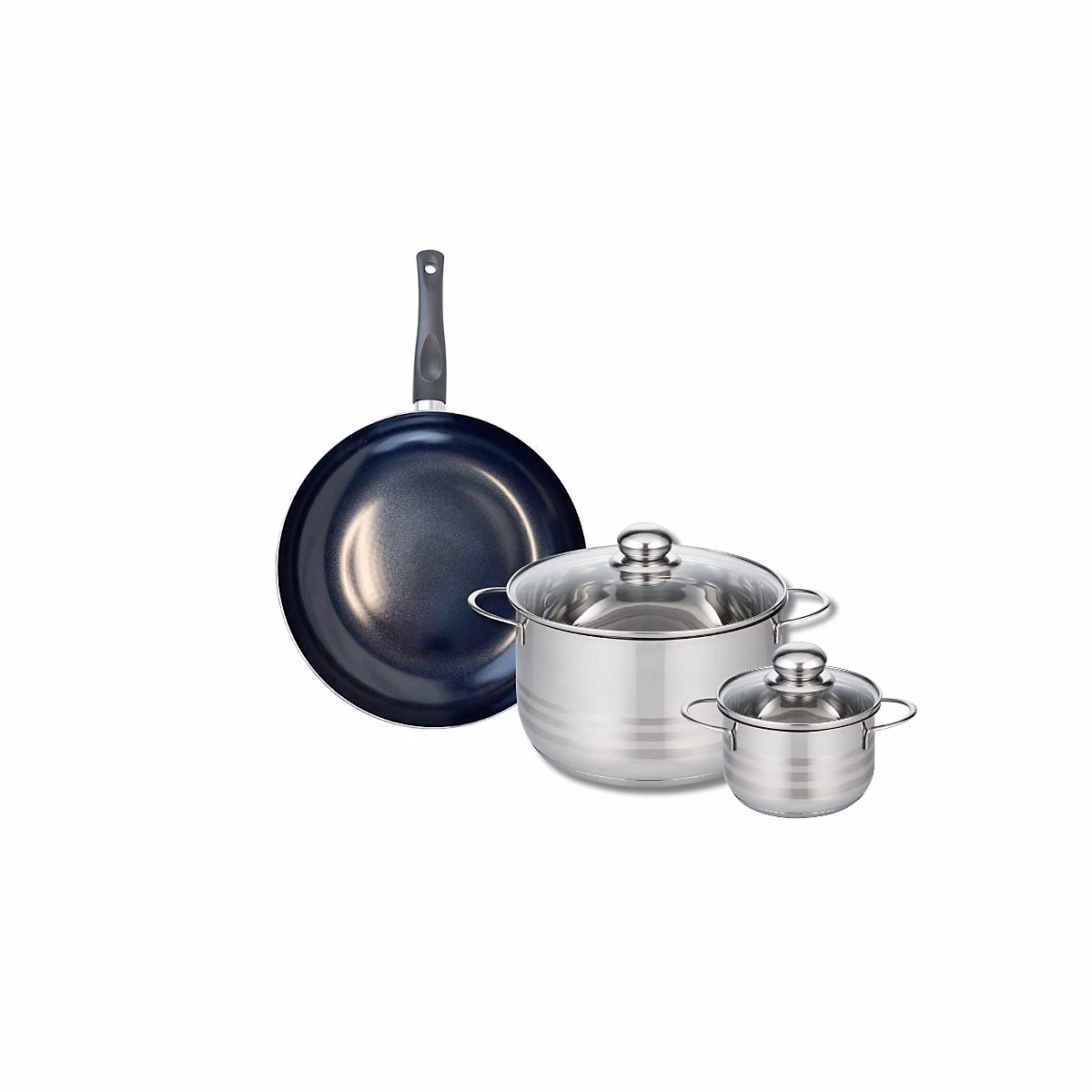 Ensemble de 1 Poêle de cuisson 24 cm et 2 faitouts 12 et 20 cm Elo Prima Brillant – Réf. MBCCDFGOE8471484406