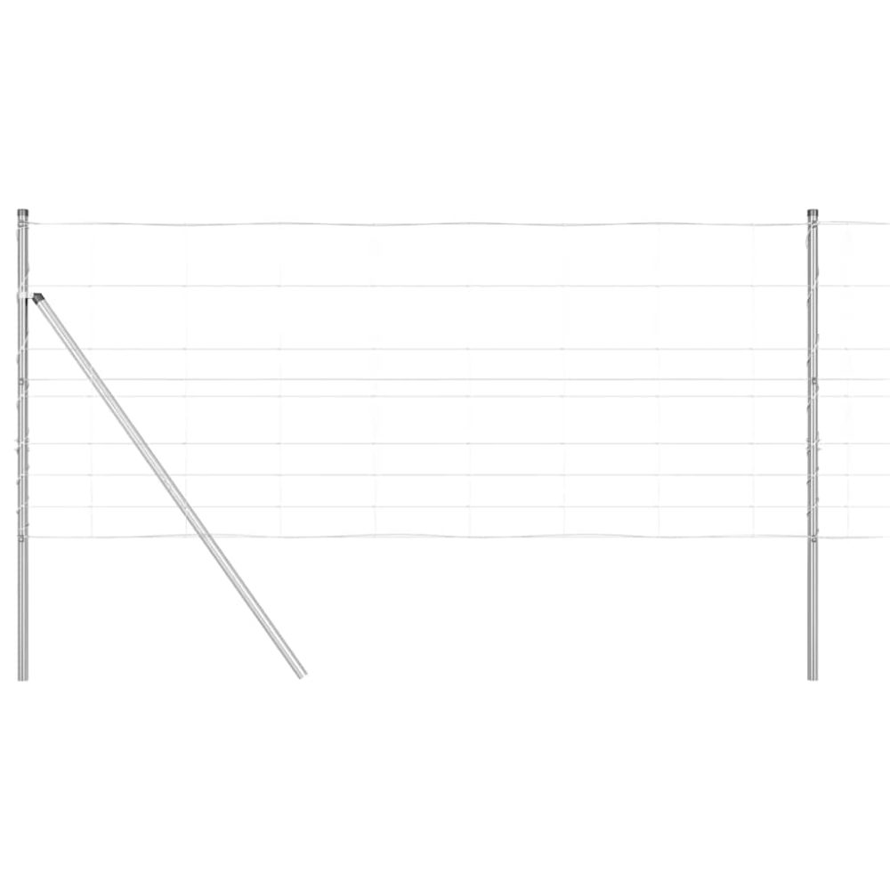 vidaXL Clôture en fil soudé pour sol 100 x 1 m Acier galvanisé Argenté