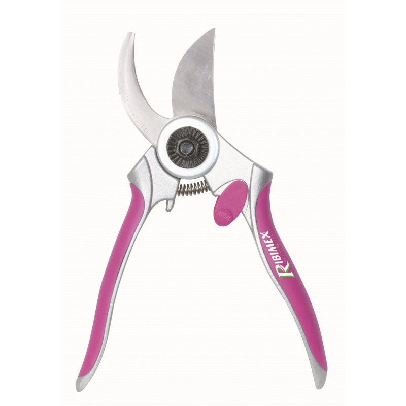 Sécateur 7" courbe fushia - Coupe précise et confortable