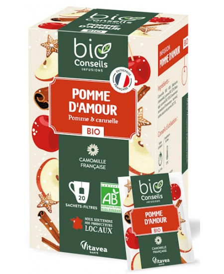 Bio Conseils Infusion Pomme d'Amour Bio camomille matricaire 20 sachets
