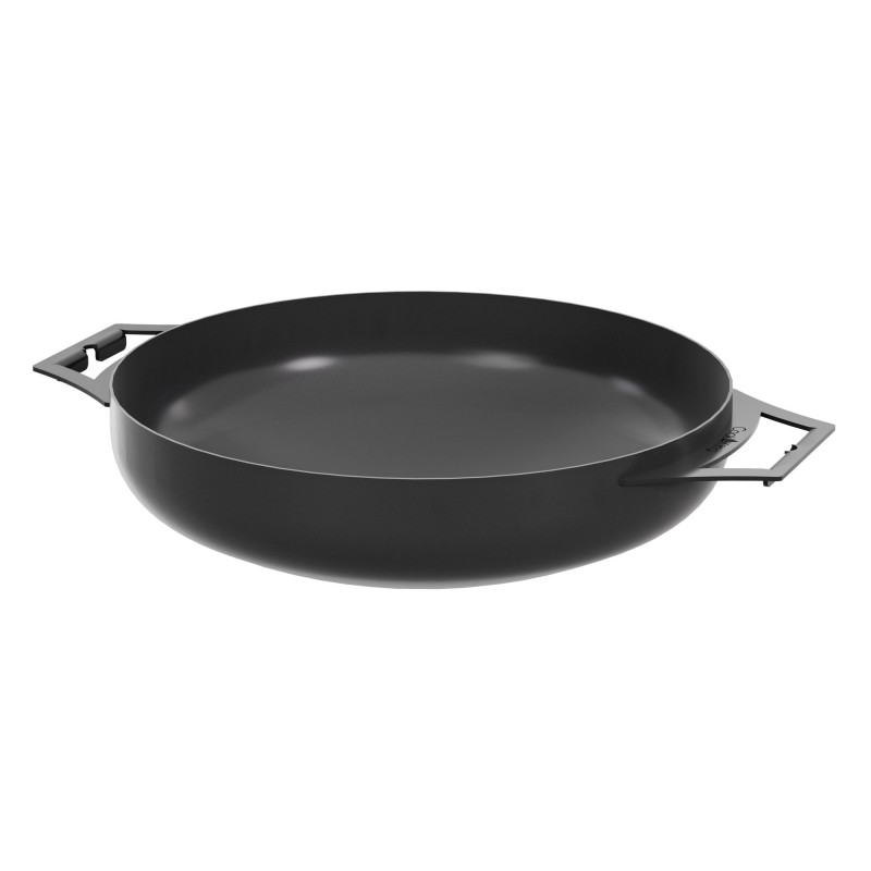 Wok en acier naturel 40cm avec deux poignées - Réf 121220