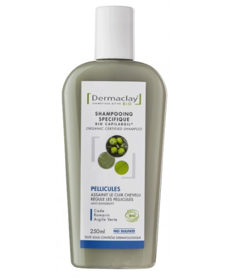 Dermaclay - Shampoing Anti Pelliculaire Argile verte Cade Romarin - 250 ml