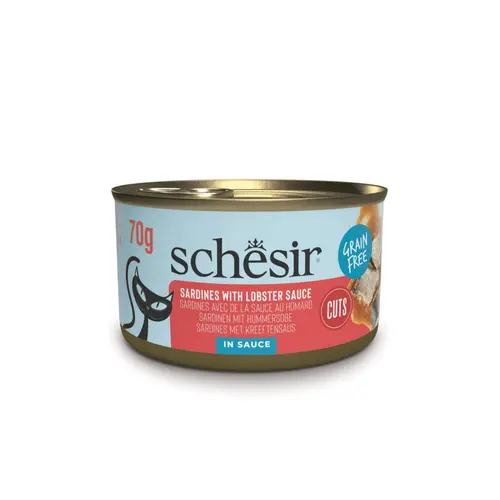 Le jardin au quotidien：Alimentation humide pour chat morceaux de sardines Schesir - 70 g