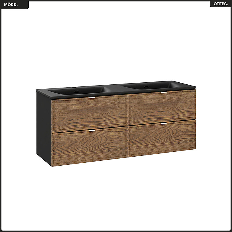 Ensemble de meubles sous vasque – 120 cm, avec Plan, Vasque, MÖRK