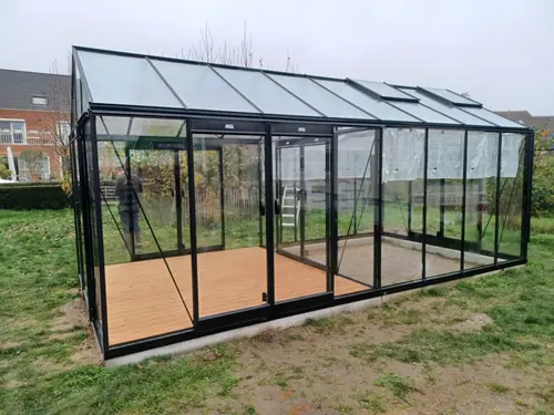 Spécial jardin：Serre de jardin R308H Blackline ACD coloris noir - 306 x 593 cm