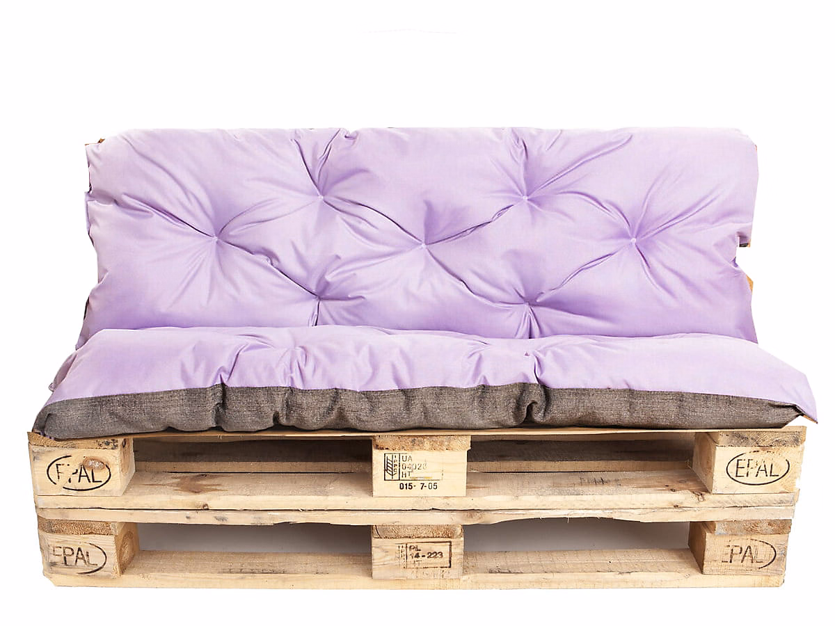 Coussins palettes 120x50 / 120 × 40cm coussins de palette Violet clair – coussins de canapé de jardin, coussin palette exterieur