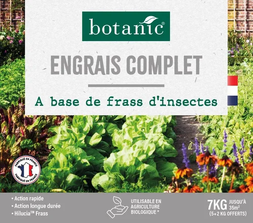 Pour vos moments en extérieur：Engrais Complet HiluciaTM Frass seau botanic® - 5 + 2 kg